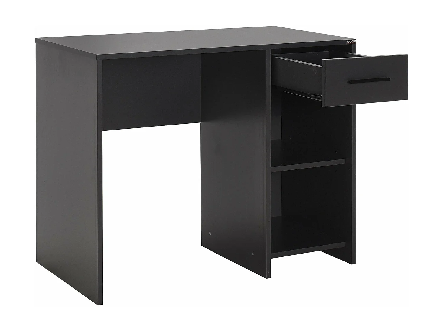 Secretária Moderna "Focus" com Gaveta e Prateleiras - 90x75x55 cm - Antracite