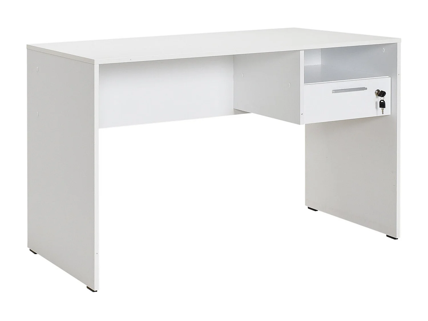 Secretária Moderna "Simple" com Gaveta - 120 x 75 x 60 cm - Elegante Branco
