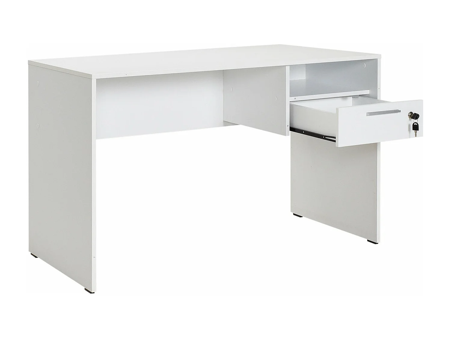 Secretária Moderna "Simple" com Gaveta - 120 x 75 x 60 cm - Elegante Branco