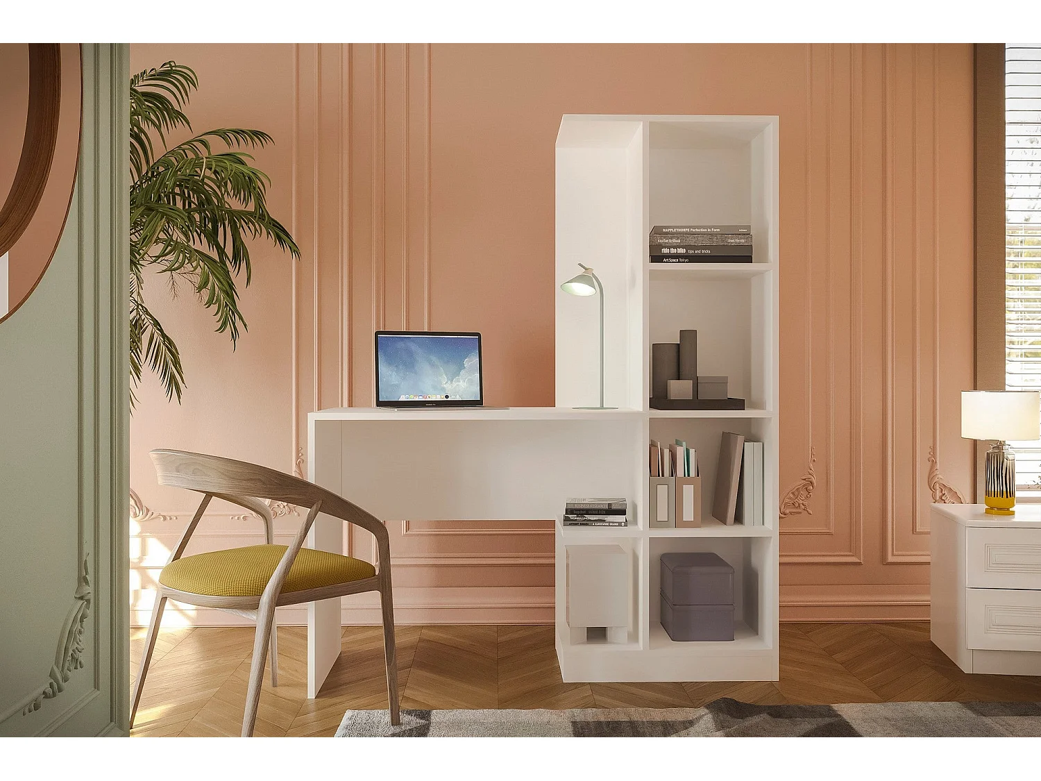 Secretária de Estudo Lavinia 108 em Branco - Design Elegante e Funcionalidade Superior