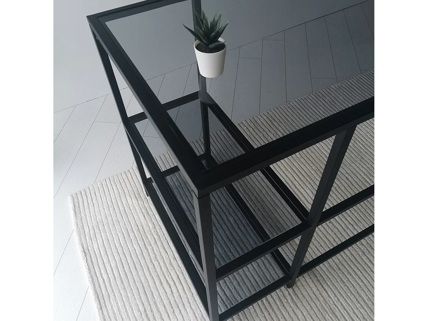 Scrivania da ufficio Asheboro 129, 75x13x60cm, Nero