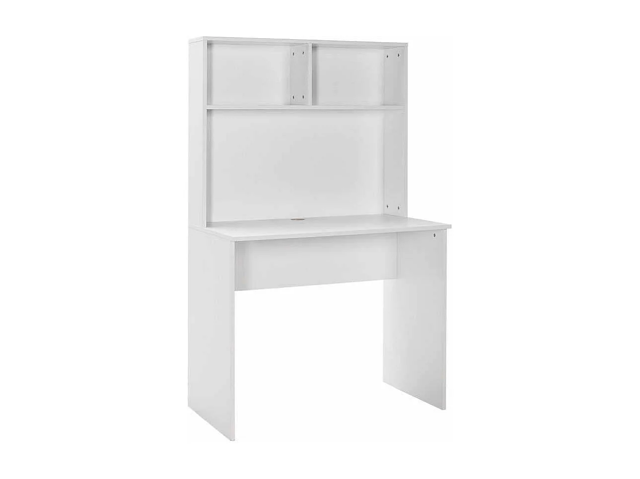 Secretária Moderna 'Turvis' com Estante - 90 x 148 x 52 cm em Branco