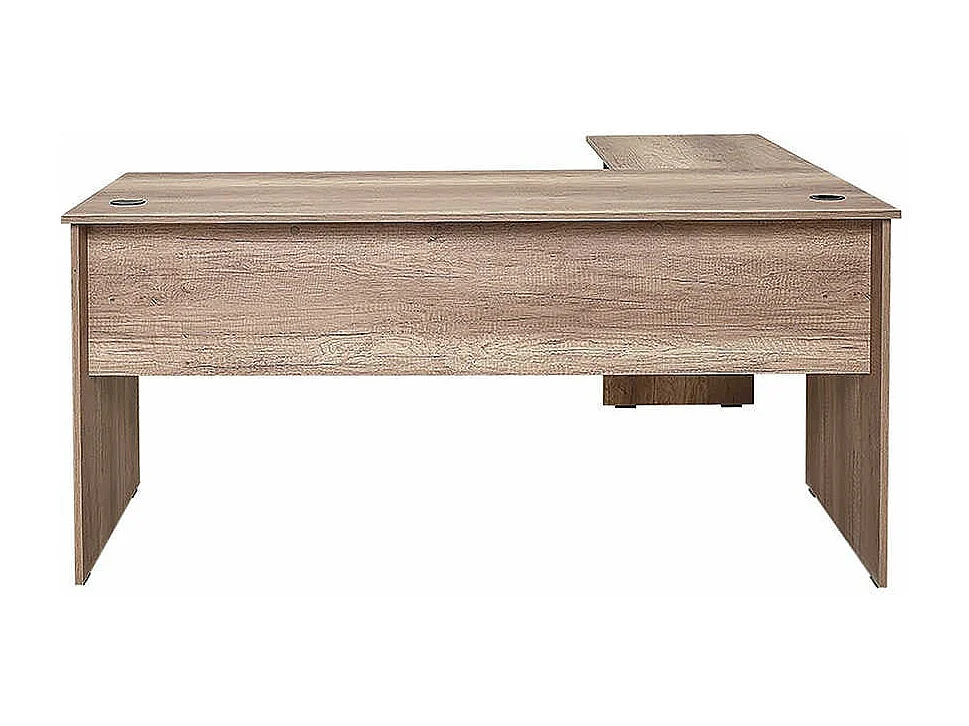 Secretária de Estudo Baltimore - Design Moderno em Nogueira Clara, 160x144x75 cm