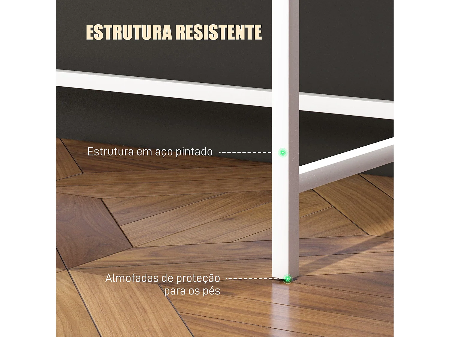 Mesa de Escritório HOMCOM Moderna com 2 Gavetas e Prateleira em Branco e Carvalho - 106x51,5x102,5 cm