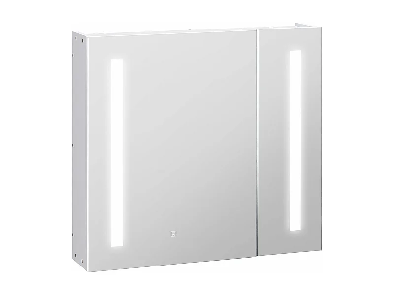 Armário de Banho com Espelho e Luz LED - 70x15x65 cm - Moderno e Funcional