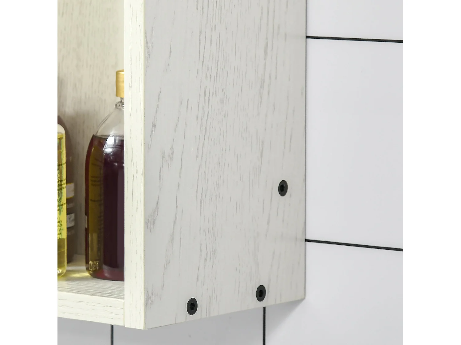 Armário de Parede Elegante "Reflex" para Casa de Banho - 63x15x65 cm - Branco