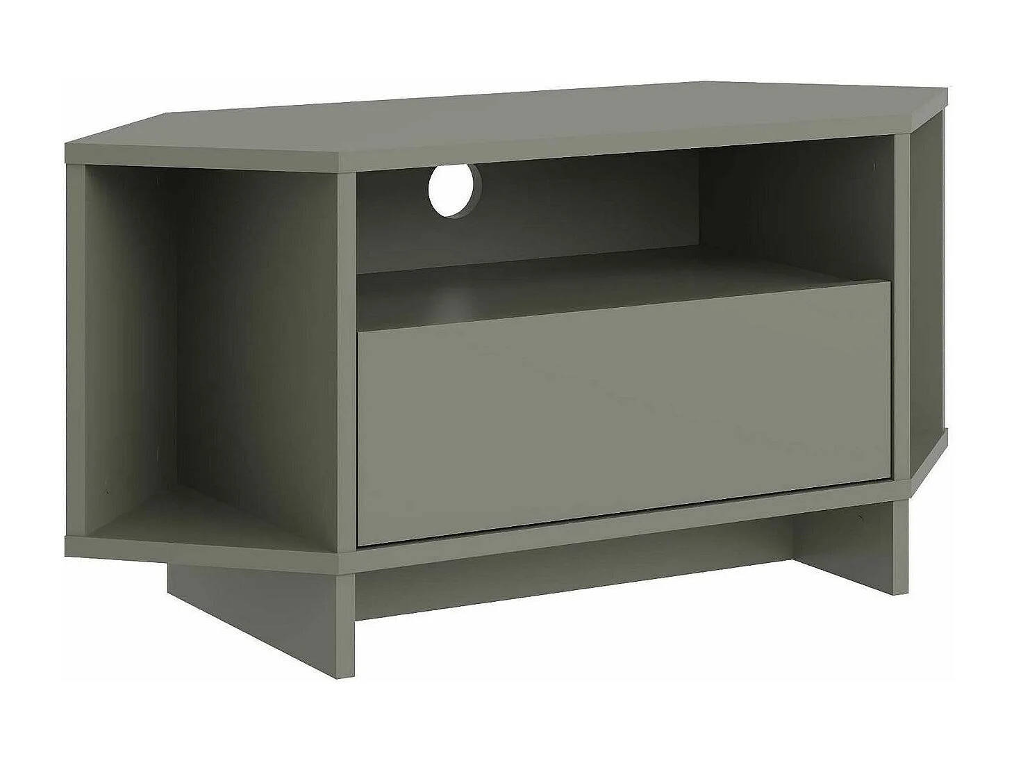 Suporte para TV 'Viva' em Verde Acinzentado – Design Moderno e Elegante