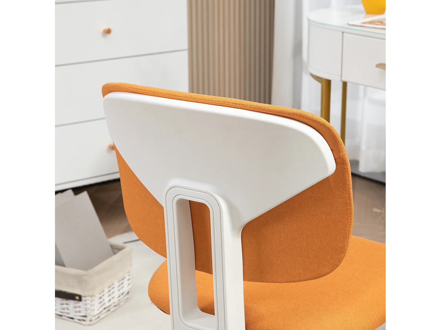 Silla de oficina naranja 48x53x90 cm Vinsetto