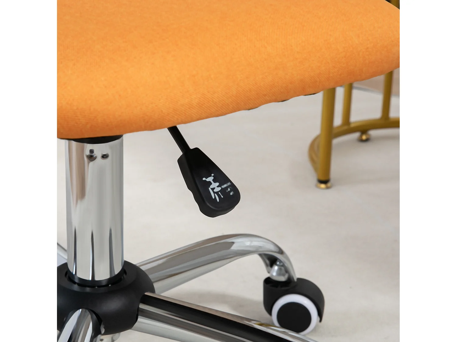 Silla de oficina naranja 48x53x90 cm Vinsetto