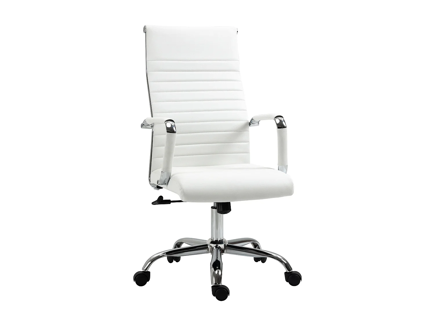 Ergonomischer Bürostuhl – 54 x 62 x 104–114 cm – Weiß – Kunstleder