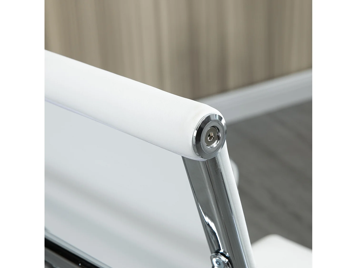 Ergonomischer Bürostuhl – 54 x 62 x 104–114 cm – Weiß – Kunstleder