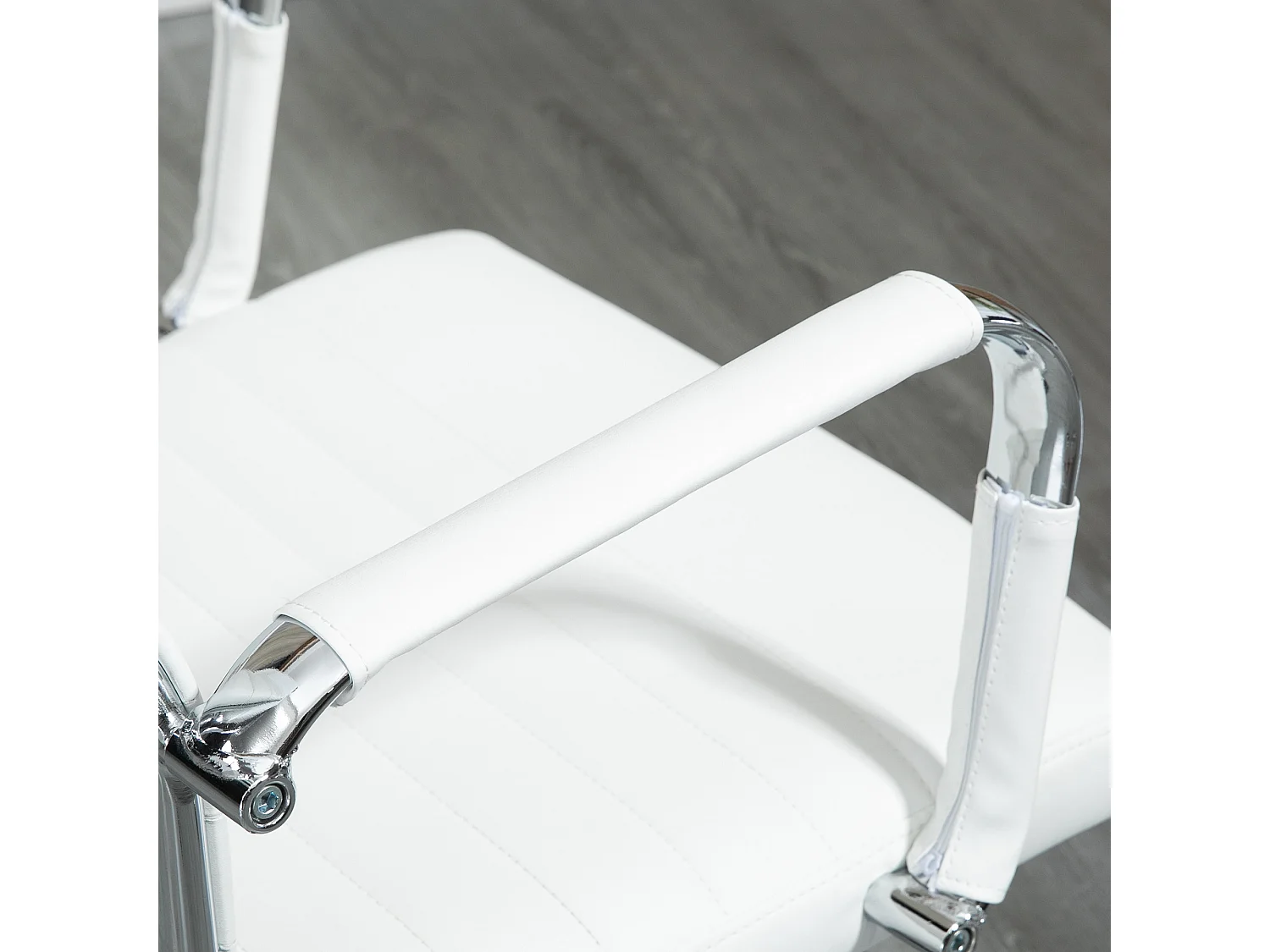 Ergonomischer Bürostuhl – 54 x 62 x 104–114 cm – Weiß – Kunstleder