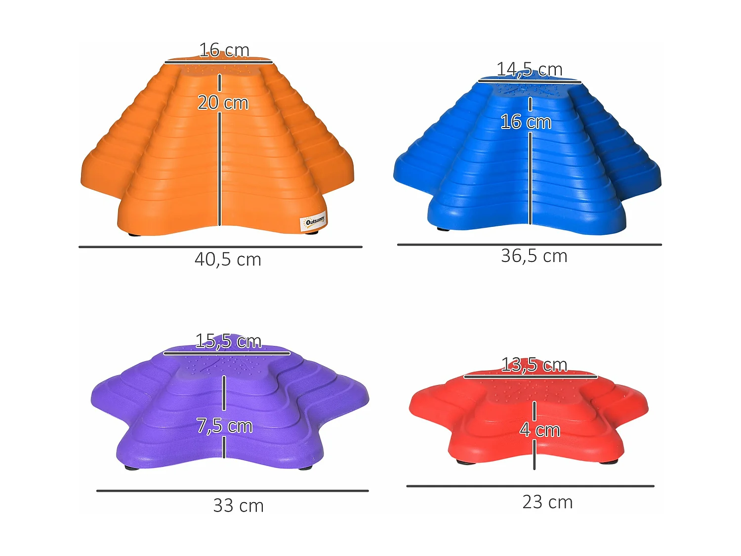 Brinquedo de Equilíbrio Empilhável para Crianças - 11 Peças Estrela do Mar Multicor