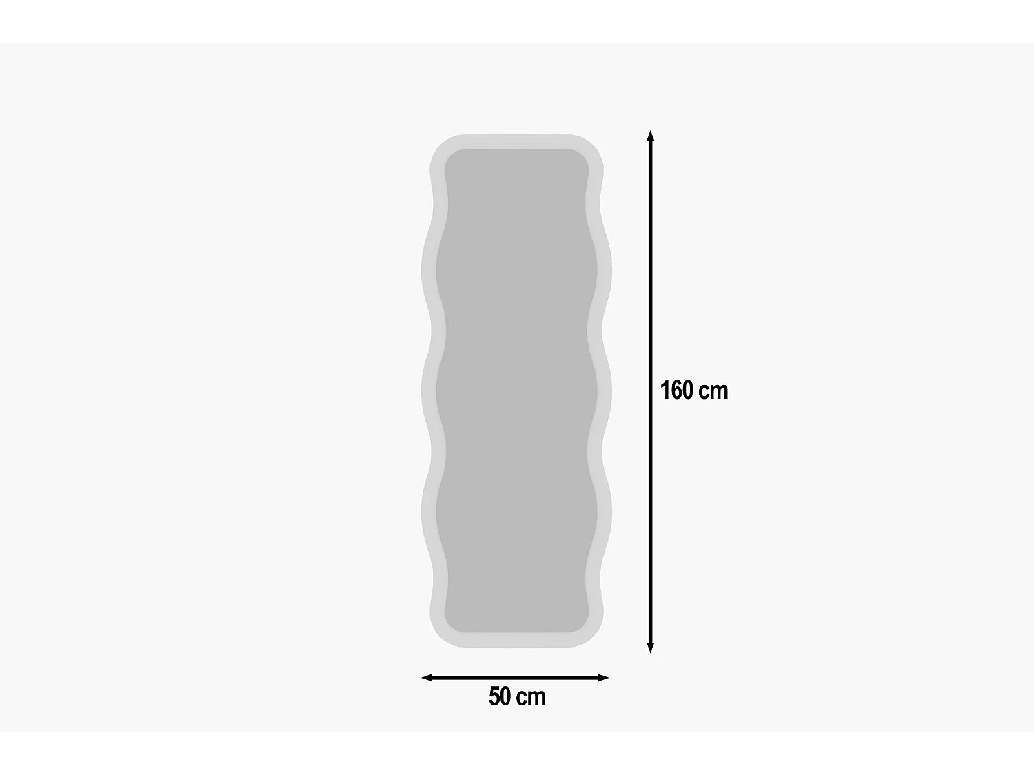 Espelho Ecológico Flotal-E 'Aror' - Moderno e Elegante - 50x160 cm, Branco