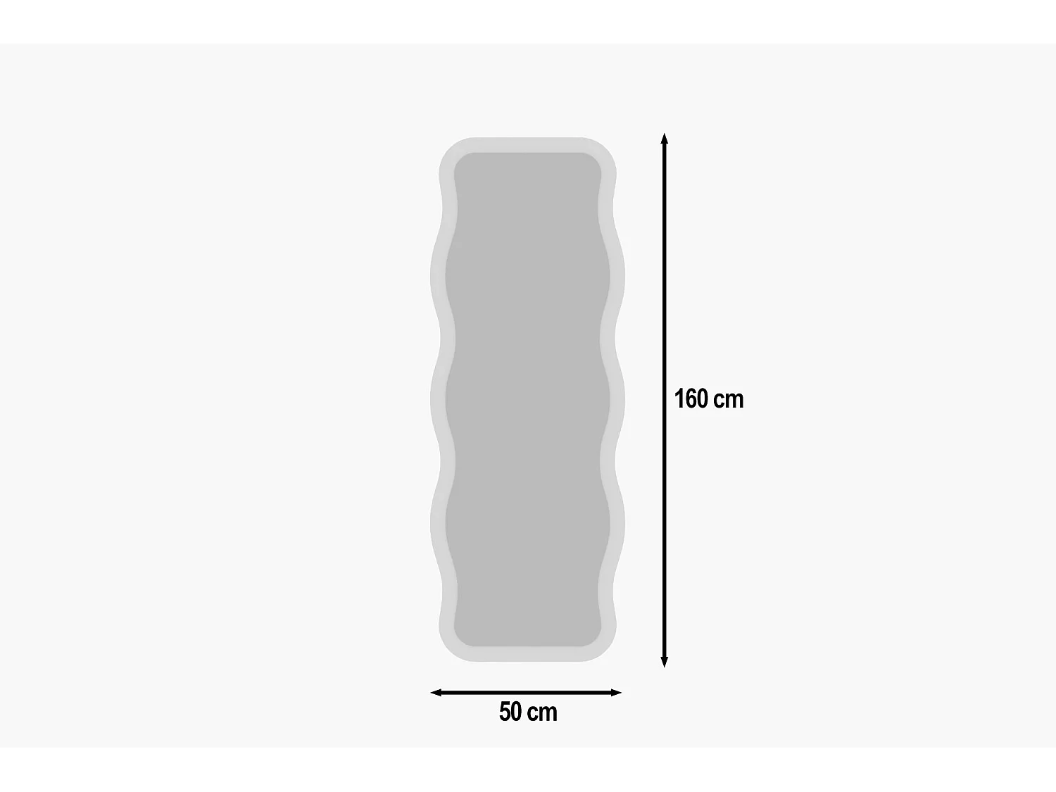 Espelho Ecológico Flotal-E 'Aror' - Moderno e Elegante - 50x160 cm, Branco