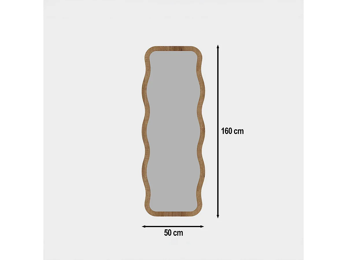 Moderner gewellter Standspiegel Aror