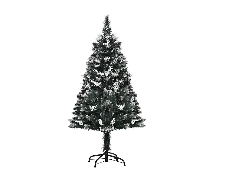 Árbol de Navidad Homcom 222 ramas 28 decoraciones verde 120 cm