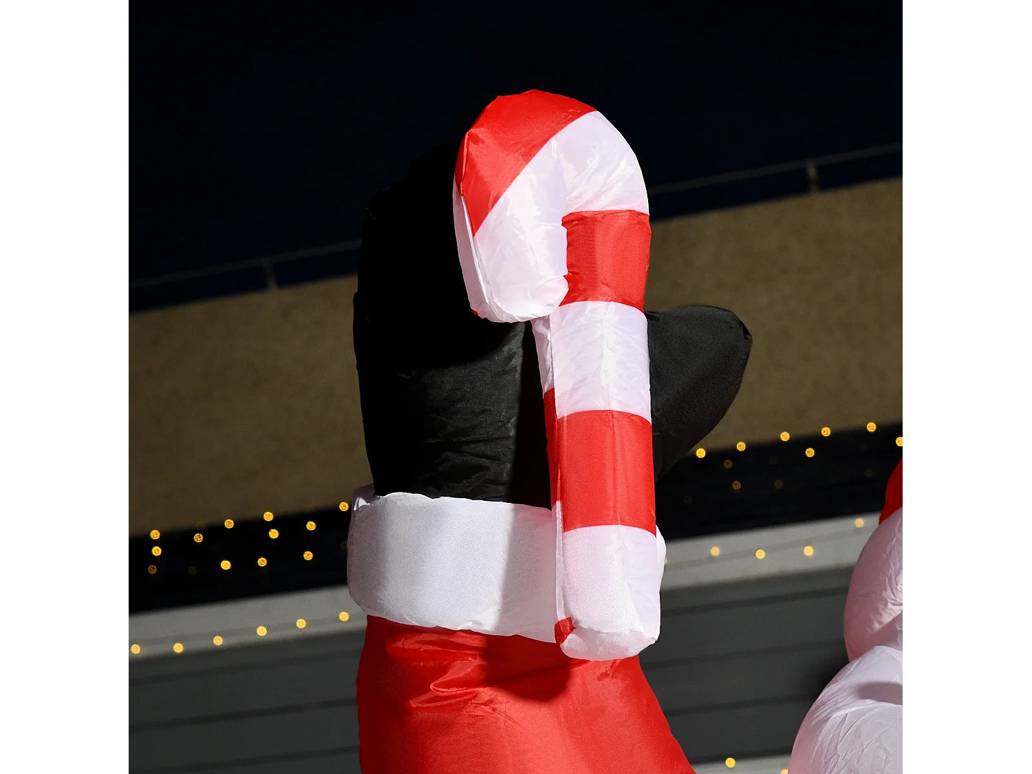 Decoração de Natal Insuflável Pai Natal com Luzes LED e Inflador Elétrico - 240 cm