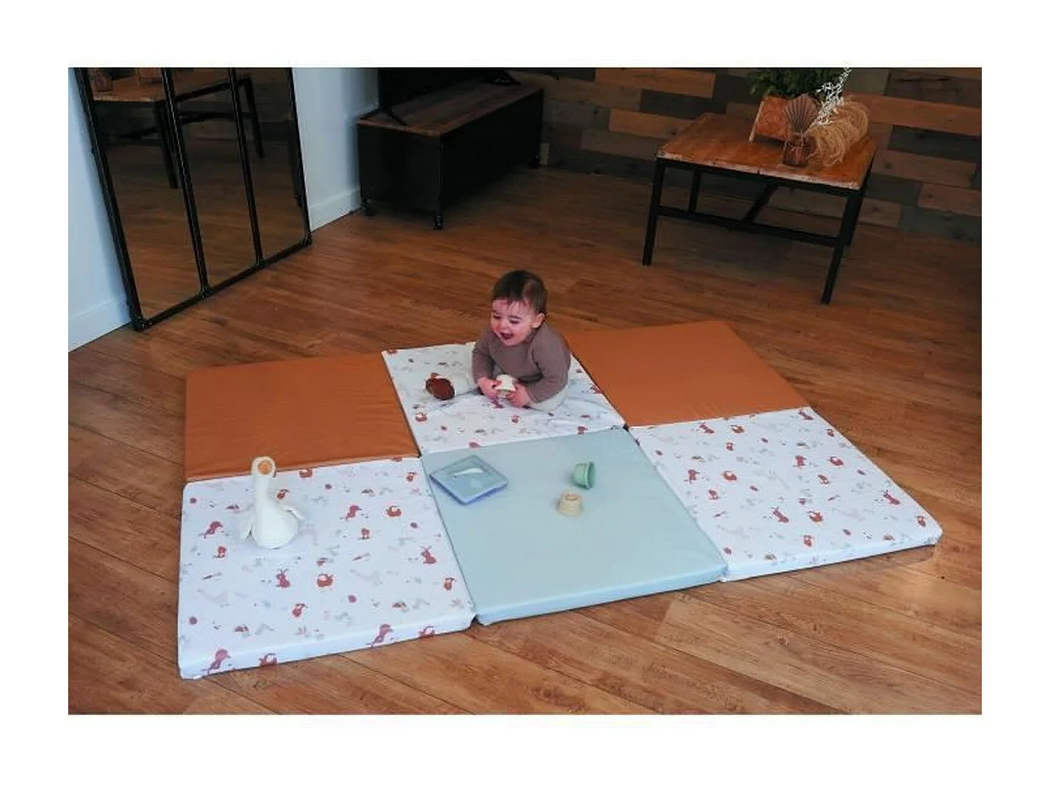 Maxi Tapis Malin Little Farmer - Multifonction 4 en 1 et évolutif - Tapis de jeu ou tapis d'éveil