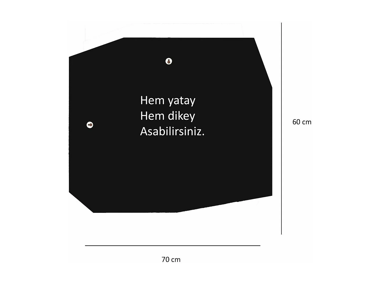 Miroir murale Meida 60x70cm Bois Noir