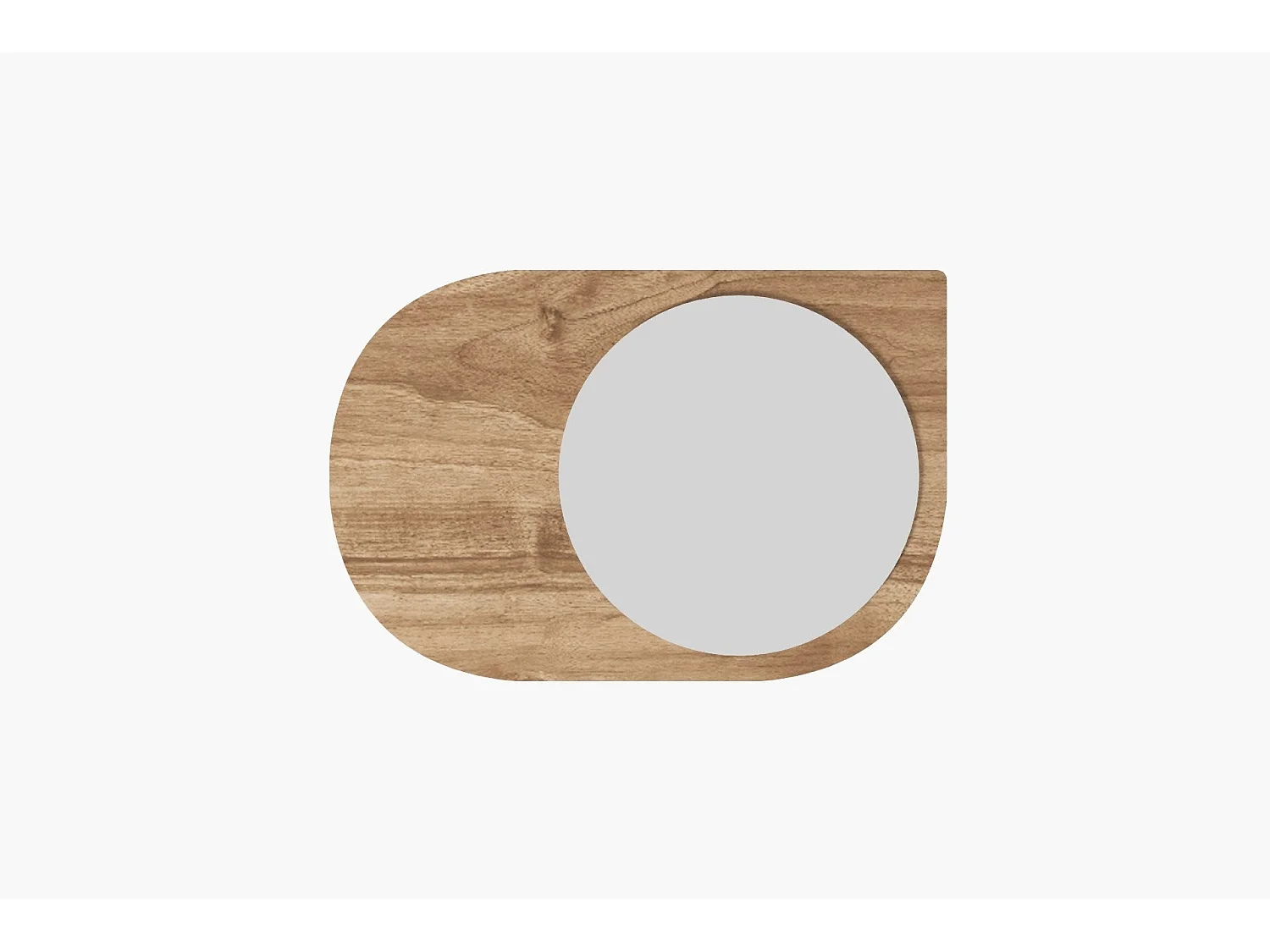 Espelho "Pubble" - 60 x 90 x 2,2 cm - Nogueira - Design Moderno