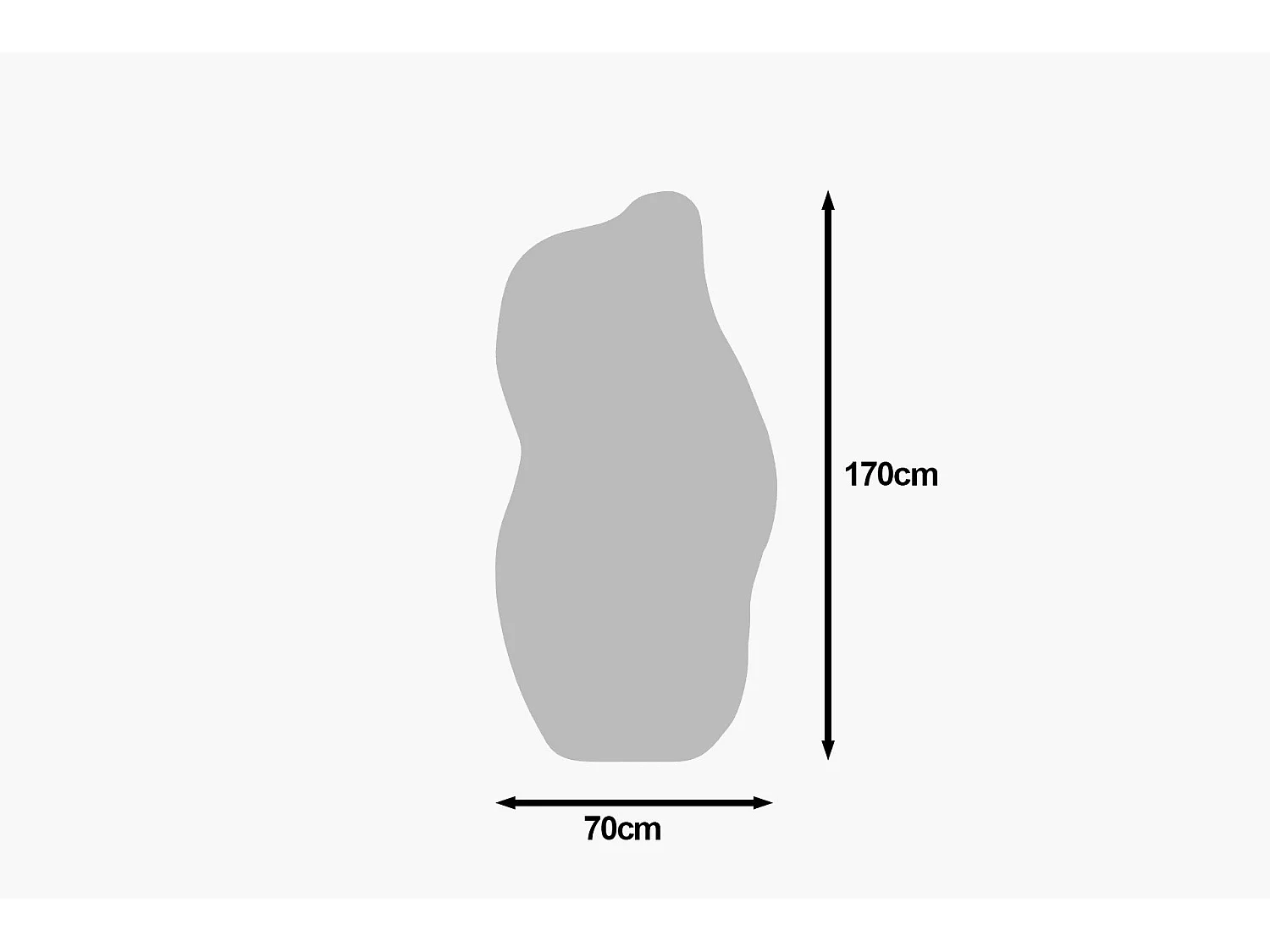 Espelho Moderno "Sabbia" - Cor de Areia - 70x175x2.2cm para Decoração Elegante