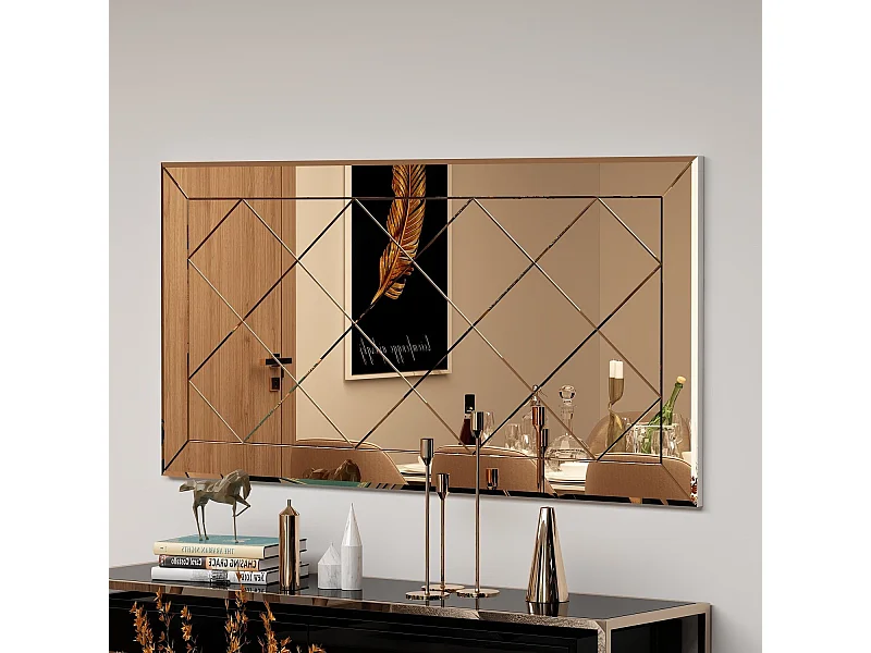 Espelho Ecológico Flotal-e "Bronzo" - Design Moderno em Bronze - 60x120x2.2cm