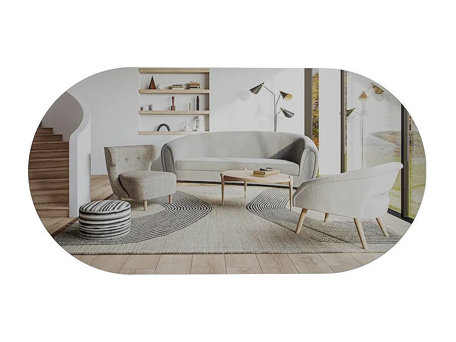 Espelho "Riors" - 45 x 85 x 2,2 cm - Transparente e Dourado - Design Moderno