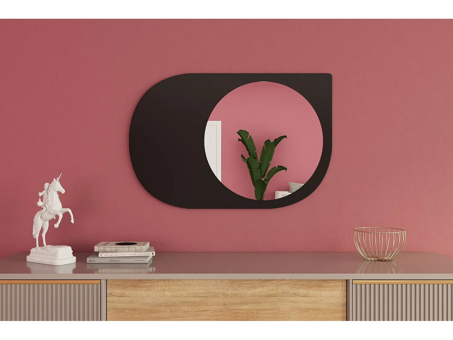 Espelho Moderno Pubble - 60 x 90 cm - Preto - Elegância e Sofisticação para sua Casa