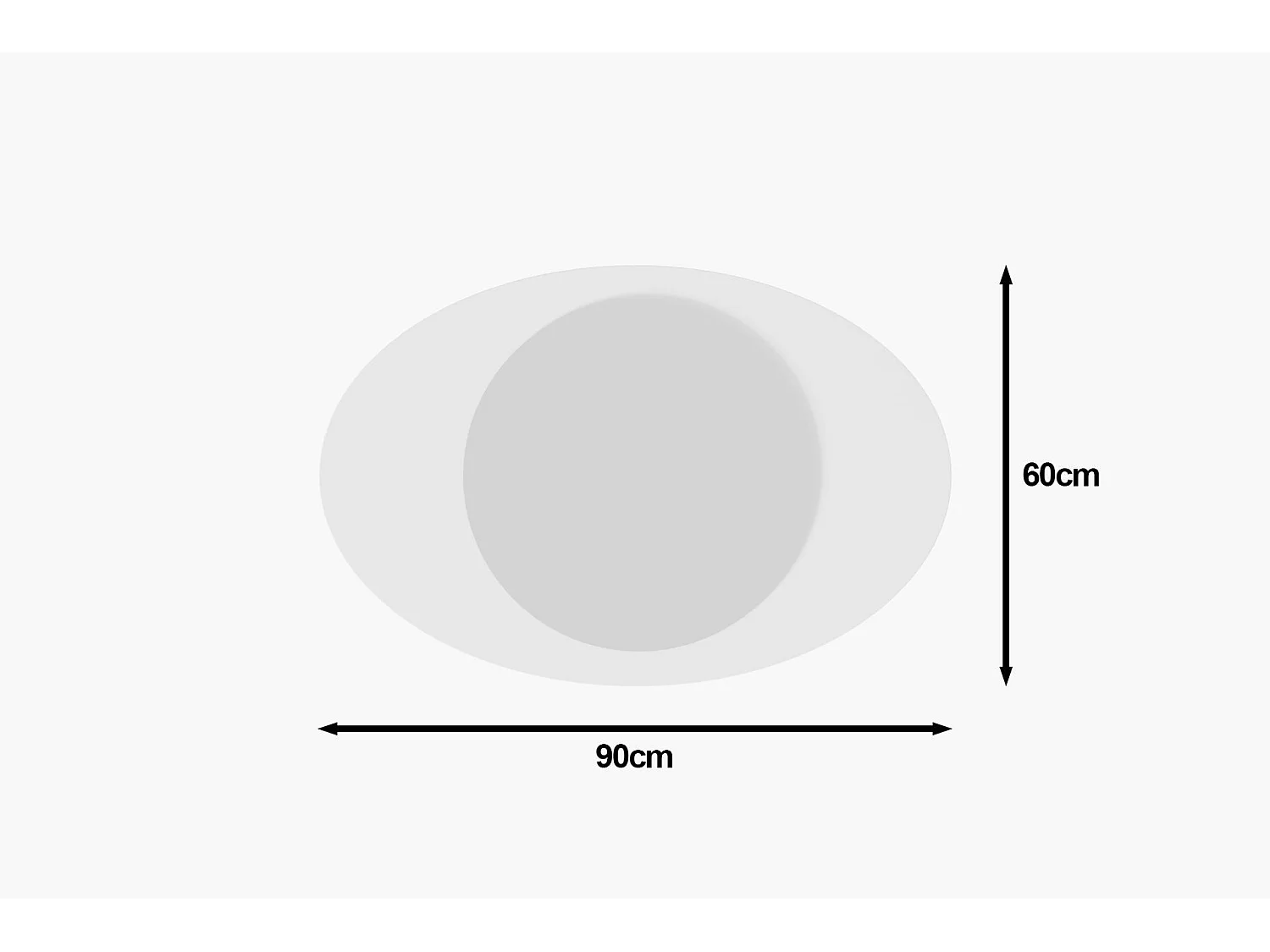 Espelho "Obble" - 60 x 90 x 2,2 cm - Branco - Design Moderno