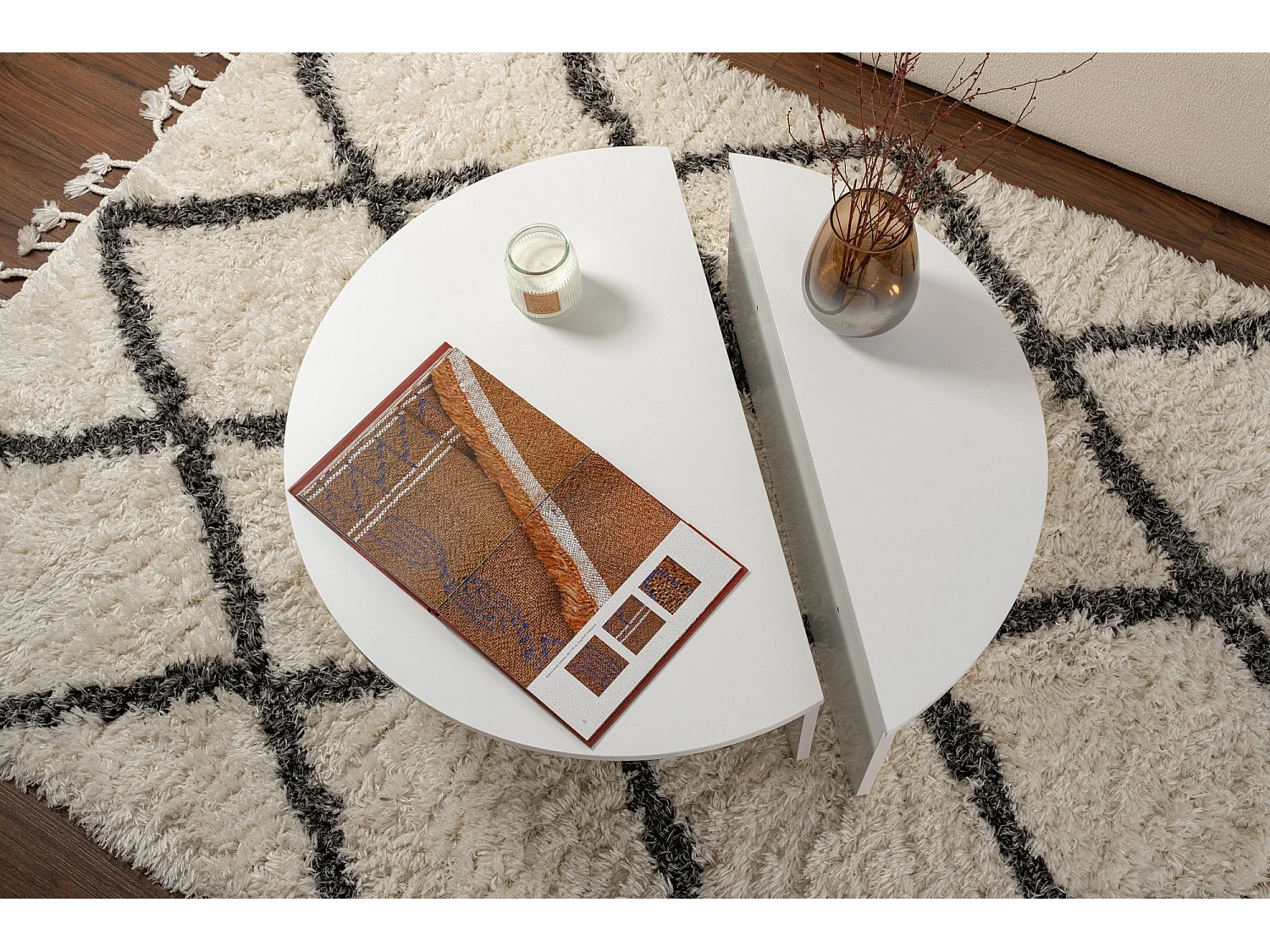 Mesa de Centro Modular "Orion" Branca - Elegância e Versatilidade para sua Sala