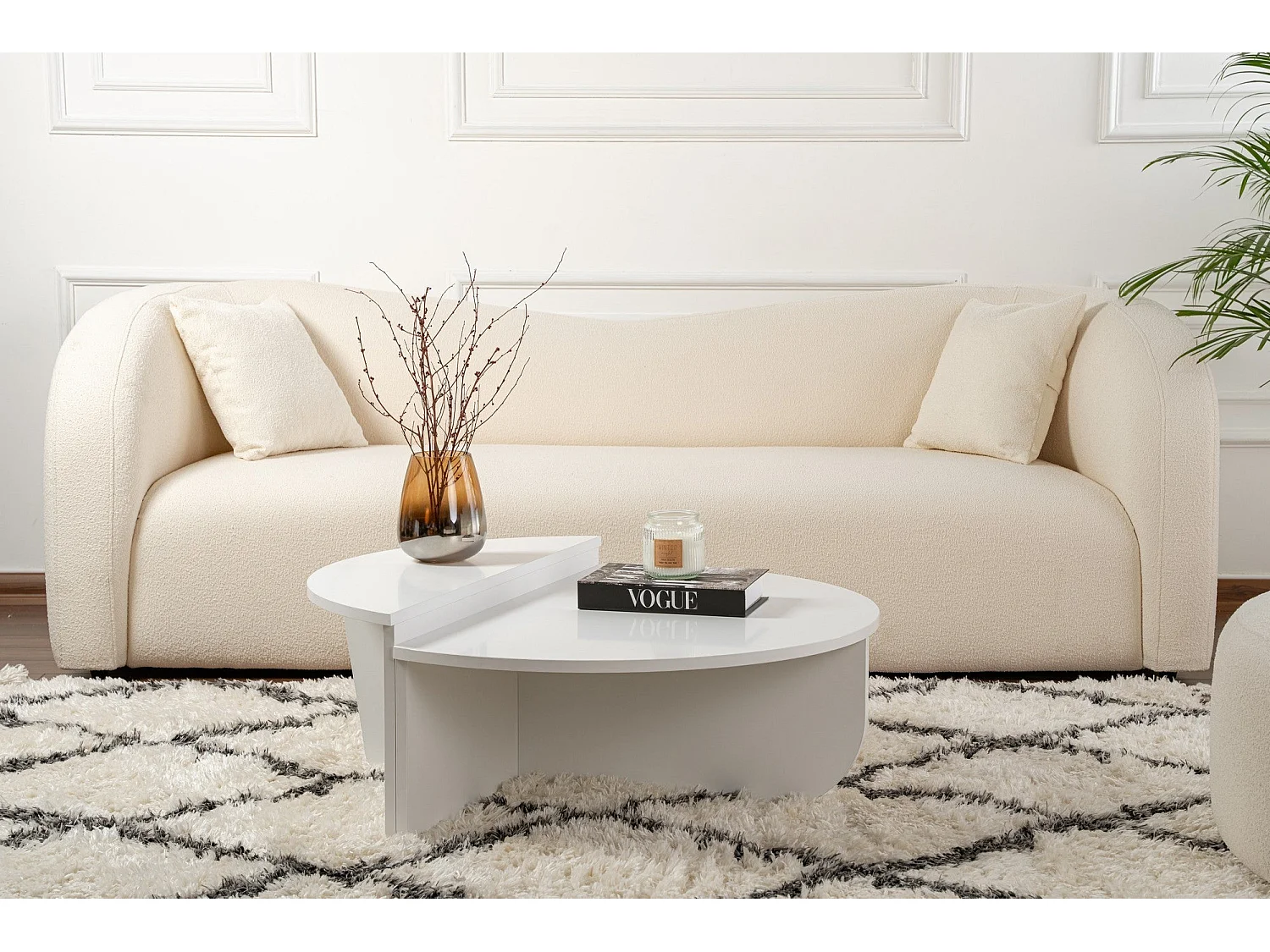 Mesa de Centro Modular "Orion" Branca - Elegância e Versatilidade para sua Sala