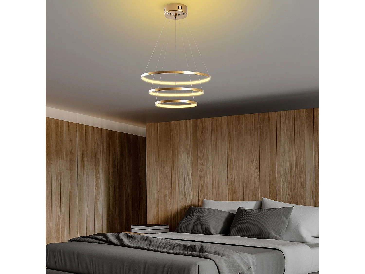 Candeeiro de Teto LED Regulável Simit em Dourado - Design Moderno e Elegante
