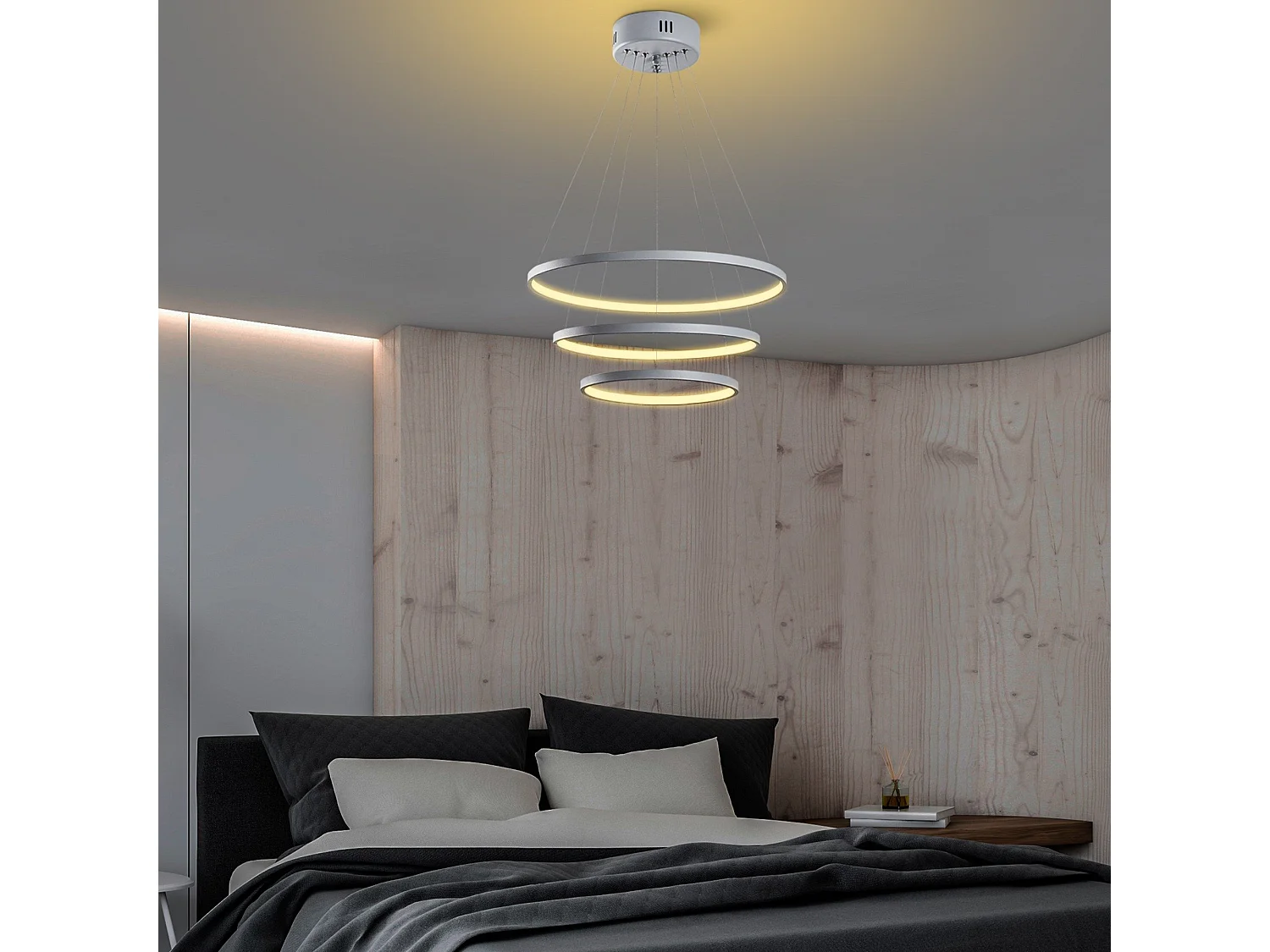 Candeeiro de Teto LED Regulável Simit – Cinzento – Design Moderno para Qualquer Espaço