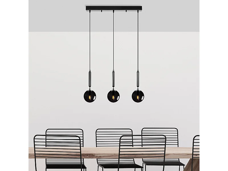 Candeeiro Preto Elegante com Design Industrial e Escandinavo - Modelo King 11454