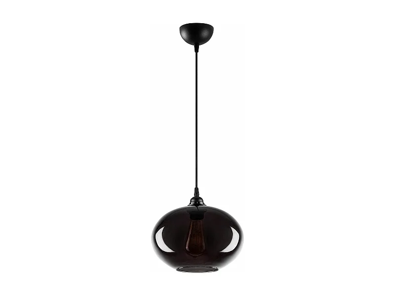 Suspension Ferno D27cm Métal et Verre Noir