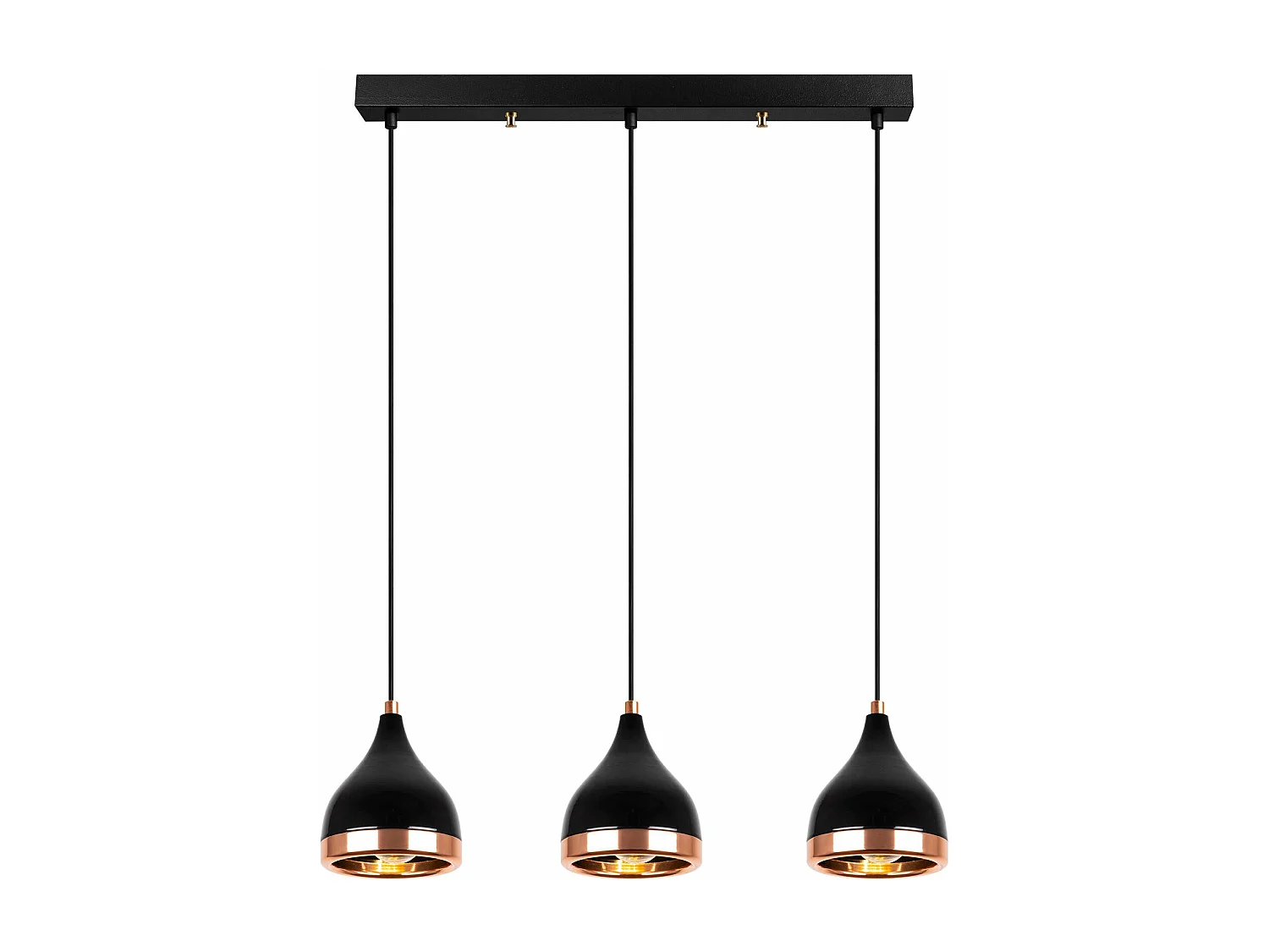 Candeeiro Moderno Yıldo 7041 em Preto e Cobre