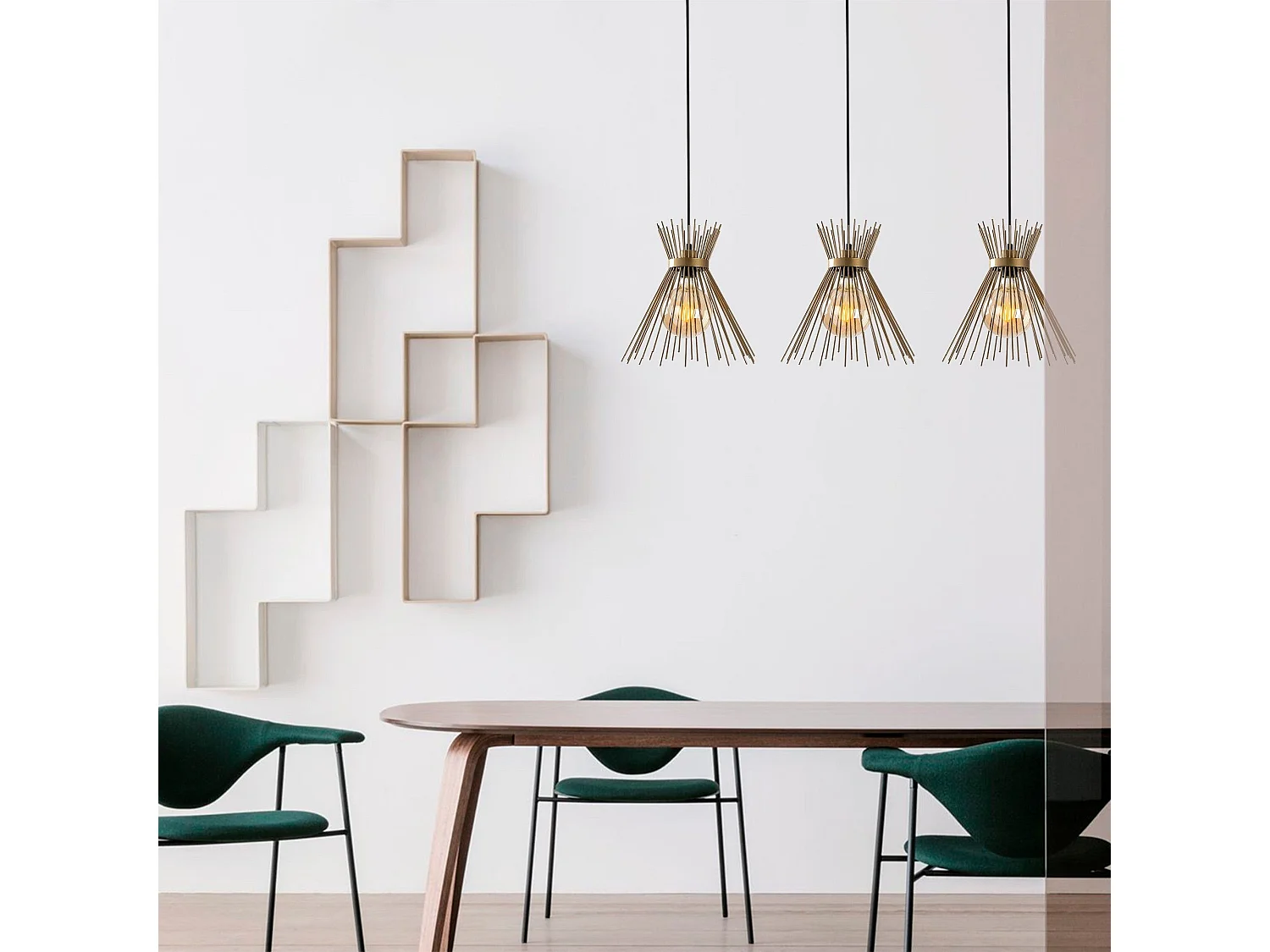 Candeeiro Preto Elegante Kirpi - 3089 para Decoração Sofisticada