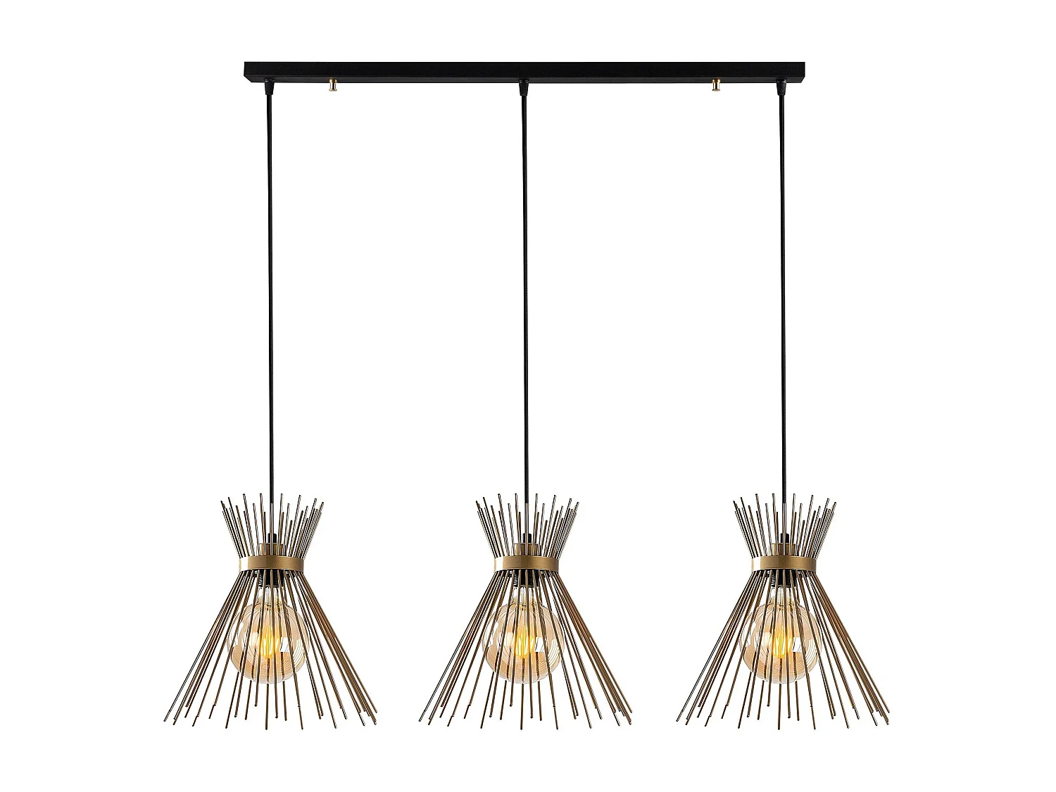 Candeeiro Preto Elegante Kirpi - 3089 para Decoração Sofisticada