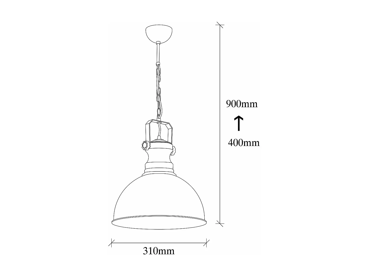 Candeeiro Moderno e Elegante com Corpo Metálico e Tampa de Madeira