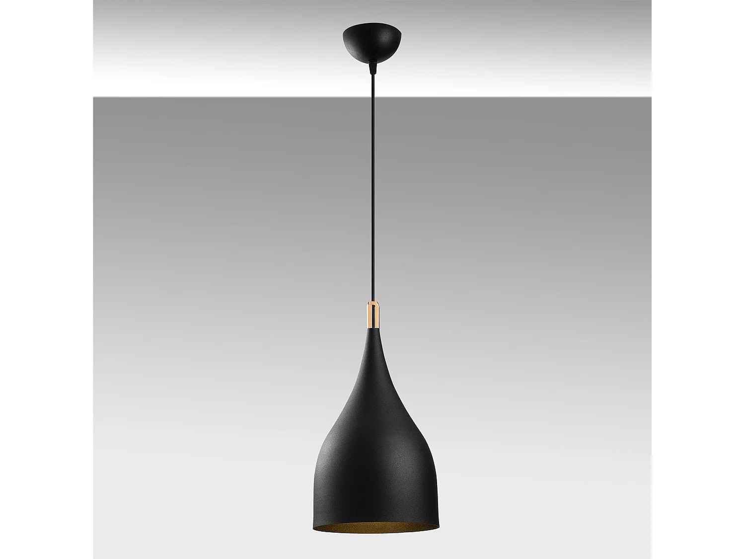 Candeeiro Preto e Dourado Ajustável - Elegância e Estilo Moderno