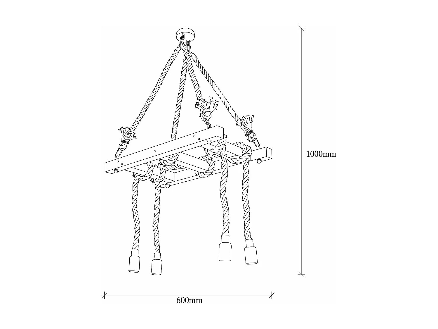 Candeeiro de Madeira Erebos 102-AV - Elegância e Sofisticação para o Seu Espaço