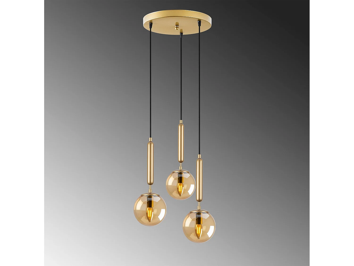 Candeeiro Elegante King 11467 em Dourado Brilhante