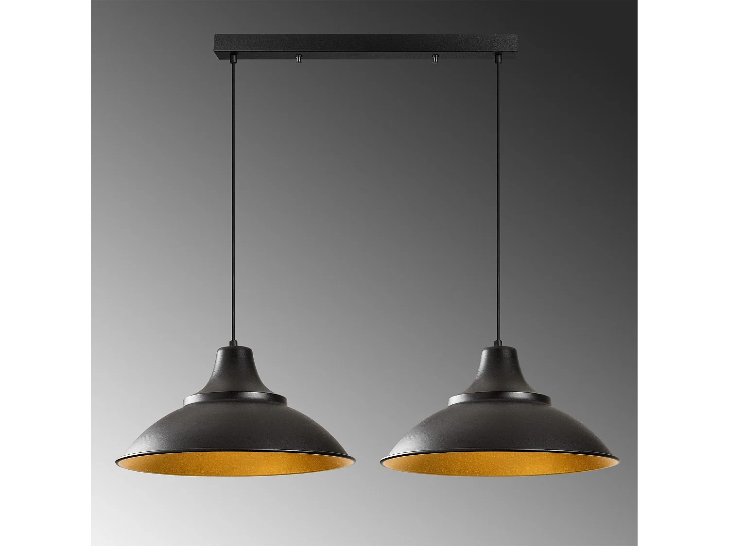 Candeeiro Moderno Elegante Preto e Dourado - Saúde 3733