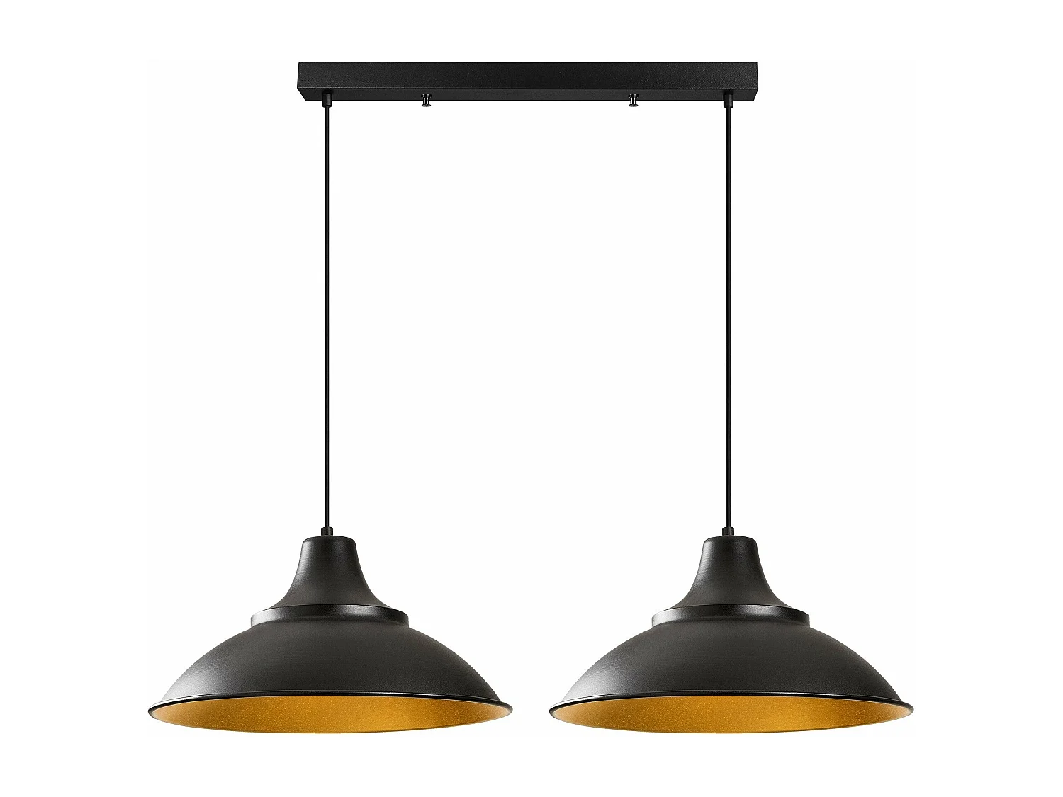 Candeeiro Moderno Elegante Preto e Dourado - Saúde 3733