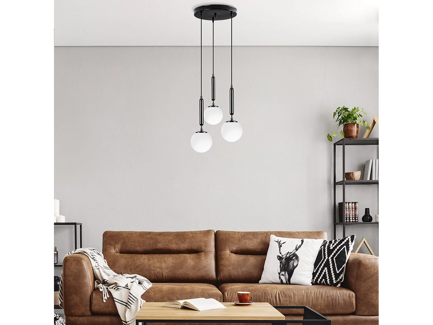 Candeeiro Elegante Ajustável em Metal com Tampa de Vidro - King 11465