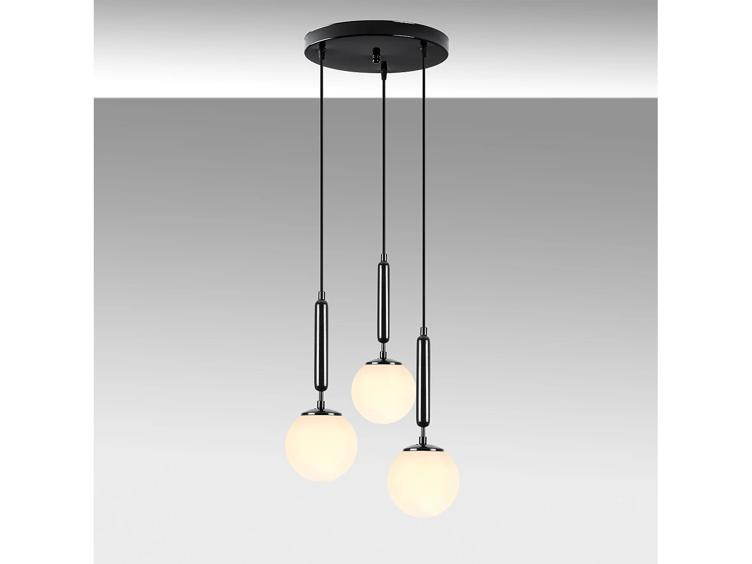 Candeeiro Elegante Ajustável em Metal com Tampa de Vidro - King 11465