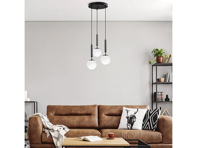 Candeeiro Elegante Ajustável em Metal com Tampa de Vidro - King 11465