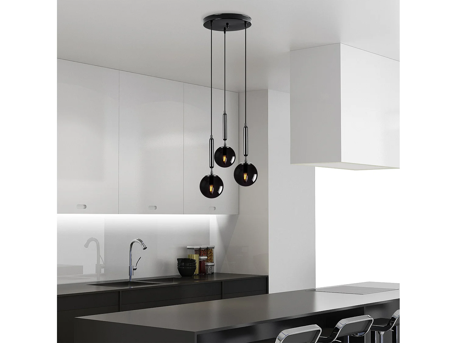 Candeeiro Preto King 11455 - Elegância e Sofisticação para o Seu Espaço