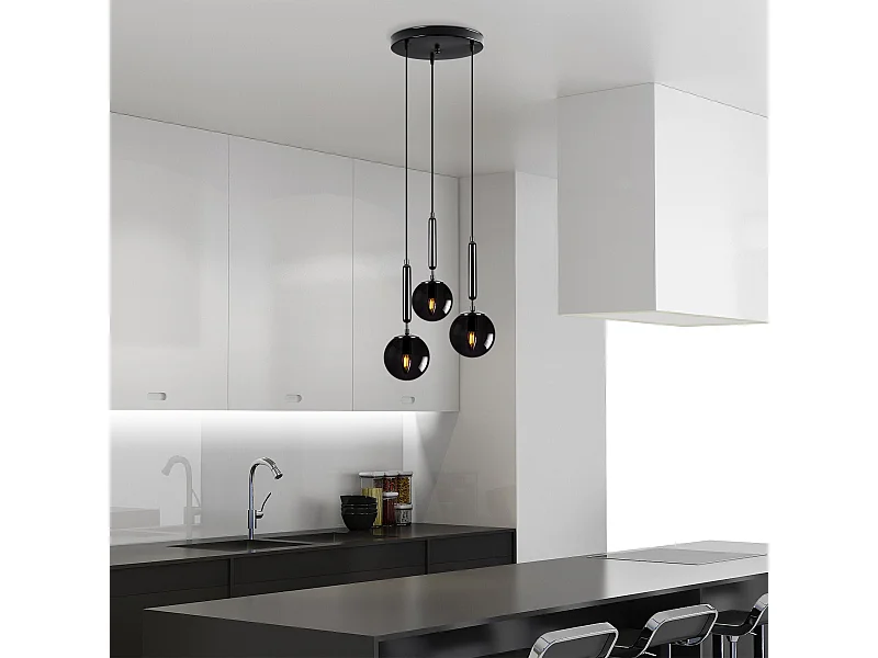 Candeeiro Preto King 11455 - Elegância e Sofisticação para o Seu Espaço
